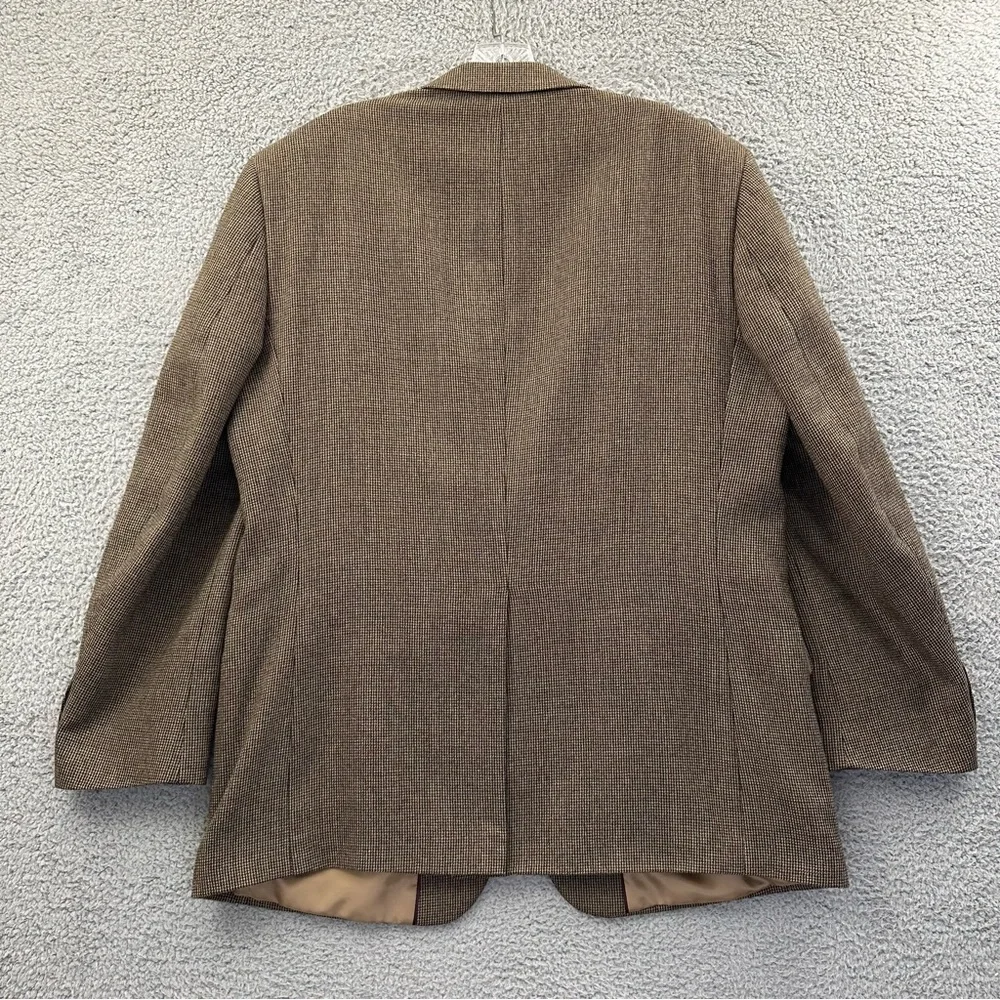 Saddlebred‎ 100% Lambswool Blazer Sport Coat Jacket Houndstooth Academia Men 44R
